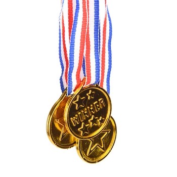 1/12tk Lapsed Mängu-Spordi Auhindade jagamine Mänguasjad Plastikust Laste Kulla Võitjaid Medalite Poole Kasuks