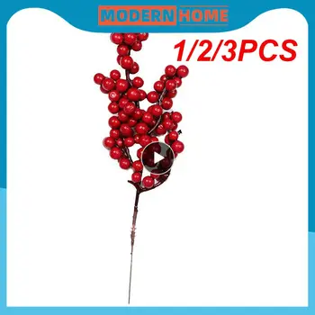 1/2/3TK 1-Jõulud Punase Marja Simulatsiooni Cranberry Christmas Decoration Acacia Vaht Punane Puu Branch Uus Vanik Tarvikud