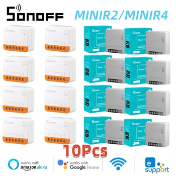 10tk SONOFF Wifi Smart Home Lüliti Relee Moodul MINI R2 R4 Traadita Wi-fi DIY Lüliti kahesuunalise Kontrolli Interruptor Alexa E-WeLink