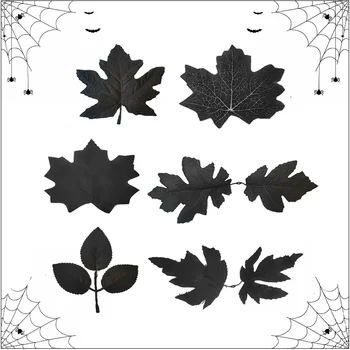 10、50tk/kott Monoliit Simulatsiooni Leaf Seina Riputamise Maple Leaf Pool Must Halloween Decor Fotograafia Rekvisiidid Tarvikud