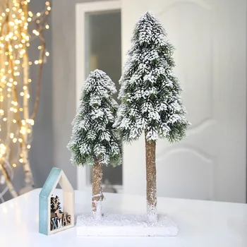 1tk Mini Table Top Christmas Tree Teenetemärgi Faux Jõulupuu Stseeni Decor Puhkus Aksessuaar elutuba Office Paigutamine