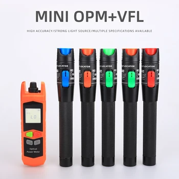 2-in-1 fiiberoptiliste tööriistakomplekt Optiline Power Meter Mini OPM -70～+6dBm/ -50+26dBm Kuiva elemendiga RAAMSEADUSEGA 5~50MW Visuaalne Süü Lokaator Tester
