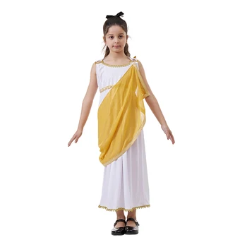 2023 Uus Laps Rooma kreeka Jumalanna Halloween Kostüüm Tüdruku Kuld Toga Kostüümid Karnevali Lihavõtted Purim Täiskasvanud Fancy Kleit