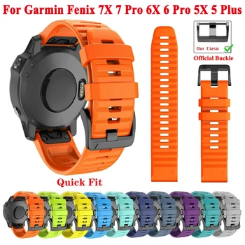 26mm 22mm Silikoon QuickFit Watchband Rihmad Garmin Fenix 7X 7 Pro 6X 6 Pro 5 5X Pluss 965 955 Enduro 2 Smartwatch Wristbands