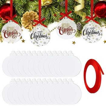 3-Tolline Akrüülist Jõulud Kaunistused Akrüül Jõulud DIY Sildi Punase Lindi Kaunistamiseks Sildi DIY Crafts