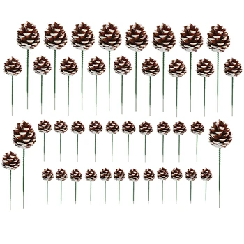 42 Tükki Roheline Masti Kuivatatud Lilledest Kaunistused Pinecone Männikäbi Flower Ornament Koos Juhtmega Korja Pere Kogumine Decor