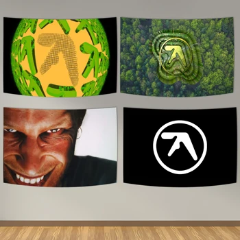 90x150cm Aphex Twin Richard D James Muusika Polüester Trükitud Kodus Või Magamistuba Teenetemärgi Banner Vaip