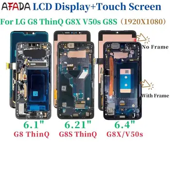 Algne AMOLED Jaoks LG G8 ThinQ G8X V50s LCD Ekraan Puutetundlik Digitizer Assamblee Ekraan Koos Raami LG LCD G8S