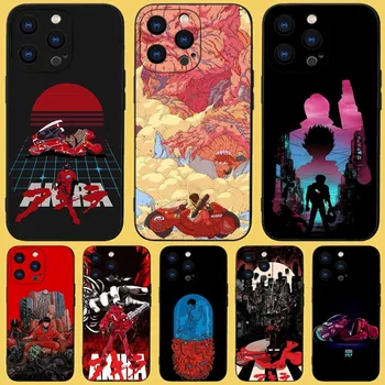 Anime Akira Telefon Case For iPhone 15,14,13,12,11 Pluss,Pro,Max,XR,XS,X,7,8 Plus,SE,Mini Must Silikoonist, Pehme