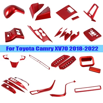Auto Interjöör Toyota Camry 2018 2019 2020 2021 2022 ABS Punane Rool Nuppu Dekoratiivne Kate Tarvikud Car Styling