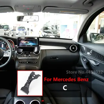 Auto Mobiiltelefoni Omanik Mercedes Benz W205 W206 C 2022 - 2015 2020 Alustest Bracket GPS Seista Pööratav Toetada Tarvikud