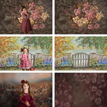 Avezano Fotograafia Taust Sünnipäeva Baby Shower Käsitsi Maalitud Õlimaal Lilled Maastiku Kujundusest Tausta Foto Stuudio