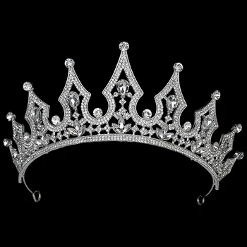 Crown HADIYANA Vintage Tiara Rhinestone Naised Pulmas Pruut Juuksed Tarvikud Luksus Juuksed Ehted BCY8916 Pool Kingitused