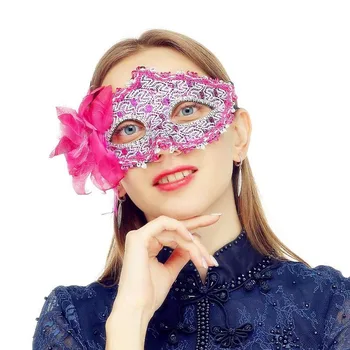 Dance Party Diamond Veneetsia Mask Sulg Lill Pulm Karnevali Kostüüm Tulemuslikkuse Seksikas Daam Poole Näo Mask Maskeraad