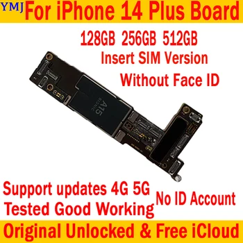 Emaplaadi iPhone 14 Pluss Moterboard Koos/Nr FACE ID-Hea Töö Plaat Originaal Ilma ICloud Loogika Juhatuse Paigalda SIM-kaart/E-SIM
