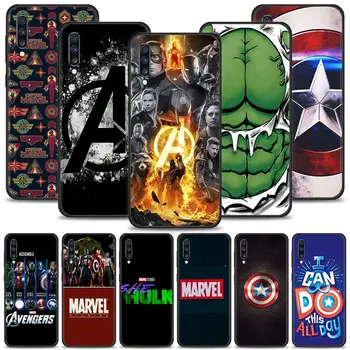 Fundas Samsung Galaxy A50 A70 A10 A20e A30 A40 A20s A10s A10e A80 A90 A60 A30s Juhul Marvel Superheros Avengers kangelane logo