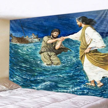 Ime Jeesuse seinamaaling tapestry kodu kaunistamiseks Bohemian dekoratiivse seina taustal riie Ingel vaip, voodi lehel diivan tekk