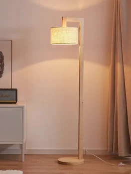 Jaapani Minimalistlik Põranda Lamp Elutuba, Magamistuba Öö Lambi Põhjamaade Retro Hiina Täispuidust Põranda Lamp