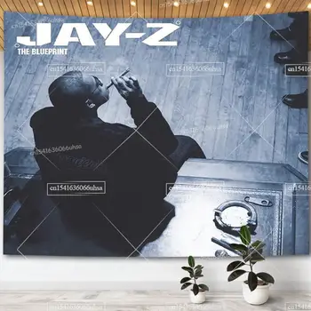 JAY-Z Blueprint Seina Riputamise Vaip, Hip-Pop-Album Cover Plakatid Esteetiline Magamistuba Teenetemärgi Dorm Vaibad Koju Tapestrys