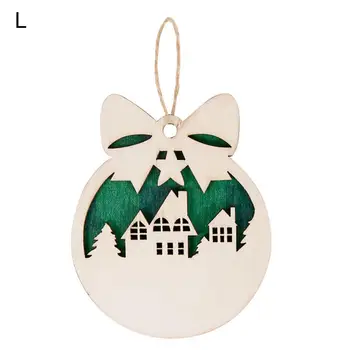 Jõulud Tilk Ornament Ring Xmas Tree Teenetemärgi Rekvisiidid Ornament Eco-sõbralik Puidust Ripats Jõulud Tilk Ornament