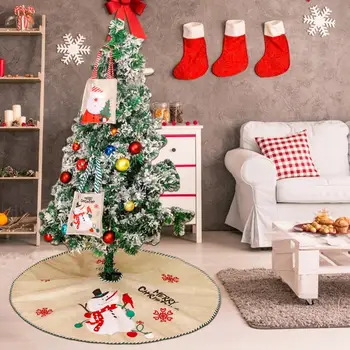 Jõulupuu Seelik Vööri Lihtne Paigaldada Puu Seelik Peen Lumehelves Lumememm Santa Claus Muster Jõulupuu Koju