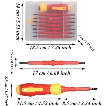 Kruvikeeraja, Ristpea Käsi Phillips Kruvi 14 1 Kit Isoleeritud Tööriistu Elektrikud Koos Bitti Pen Juhi Tester Seada