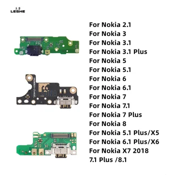 Laadimine USB Laadija Dock Sadama Juhatuse Flex Kaabel Koos Mic Nokia 2.1 3 3.1 5 5.1 6 6.1 7 7.1 8 8.1 Pluss X5 X6 X7 2017 2018