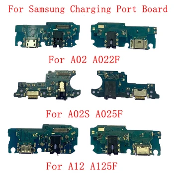 Laadimine USB Pordi Juhatuse Pistik Flex Kaabel Samsung A02 A022F A02S A025F A12 A125F Varuosad
