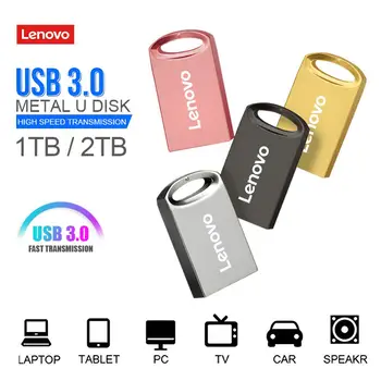 Lenovo USB Flash Drive 2TB Pen Drive Veekindel Pendrive 1 TB Memory Stick USB 3.0 Free Shipping Metal Suure Kiirusega U Disk For PC