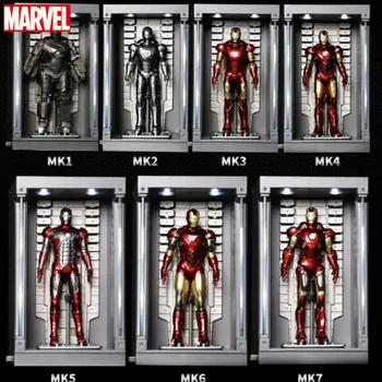 Marvel Iron Man Mk1-7 Mark Hall Tegevus Joonis Avengers Tony Armor Komplekt 1-7 Stark Legende Originaal Zd Modeldoll Mänguasjad Kingitus