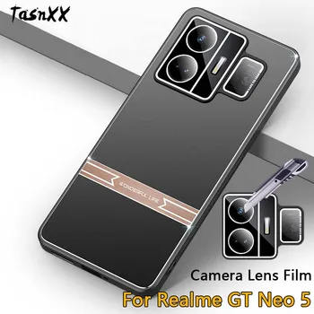 Matt Metallist Tagasi Soft TPU Puhul Realme GT3 GT Neo 5 Full Coverage Anti-Fingerprint Kaamera Objektiiv Filmi-Protector Shell Funda