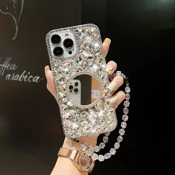 Mood Naised Luksus Teemant Meik Peegel Tüdrukud mobiiltelefoni Puhul Xiaomi Redmi9A 9C Note8 9Pro Note10S Note11 Pro 12Pro Kate