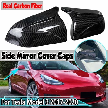 Must/Real Carbon Fiber 2xCar Tahavaatepeegli Kaas Asendamiseks Tesla Model 3 2017 2018 2019 2020 Rearview Mirror Cover