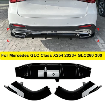 Mõeldud Mercedes GLC Klassi X254 2023+ GLC260 300 Läikiv Auto Tagumise Kaitseraua Alumine Difuusori Saba Pool Lõhkujad Spoiler Lip-Protector