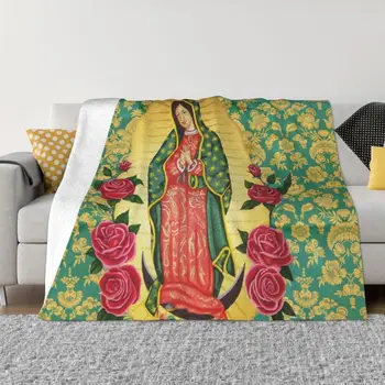 Our Lady Of Guadalupe Katoliku Tekid Mugav Pehme Lapp Sprint Neitsi Maarja Viska Tekk Diivanil Office Magamistuba