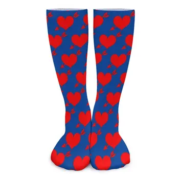 Punane Süda Prindi Sukad My Valentine Disain Vabaaja Sokid Sügisel Anti Bakteriaalne Sokid Naistele, Töötab Hingav Sokid