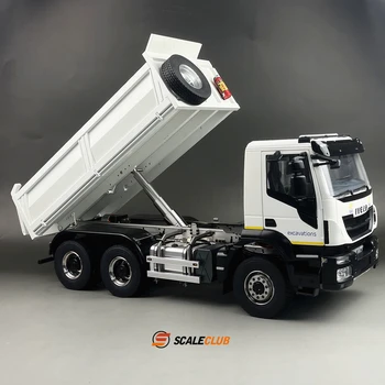 Scaleclub Mudel 1/14 Full Metal Jaoks Iveco 6x6 Hüdrauliline Dump Truck RTR Mängida Tamiya Lesu Rc Kallur Haagis