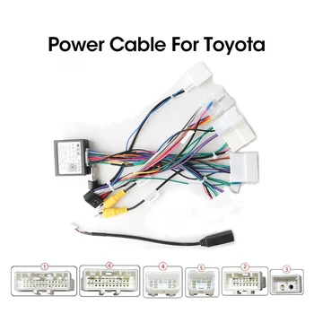 WHEXUNE Auto 16-pin Android Traat Rakmed Power Cable Adapter Toyota Corolla/Camry/RAV4 With Canbus